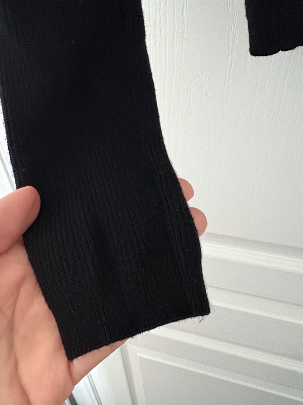 Wilfred Black Button-Down Collared Ribbed Top - Picture 3 of 3
